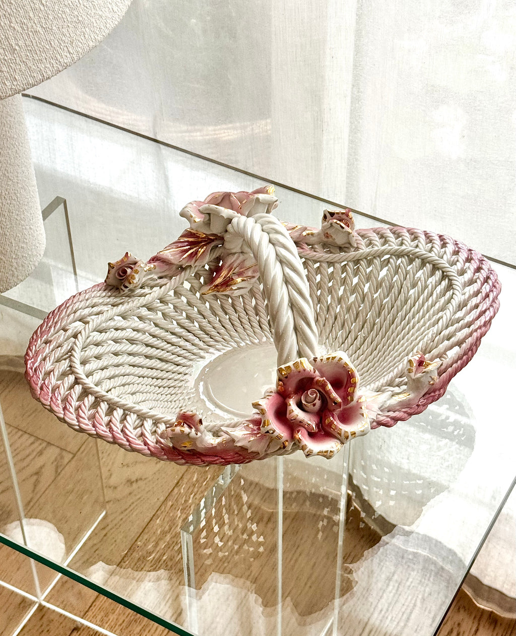 Stor Italiensk porcelænskurv