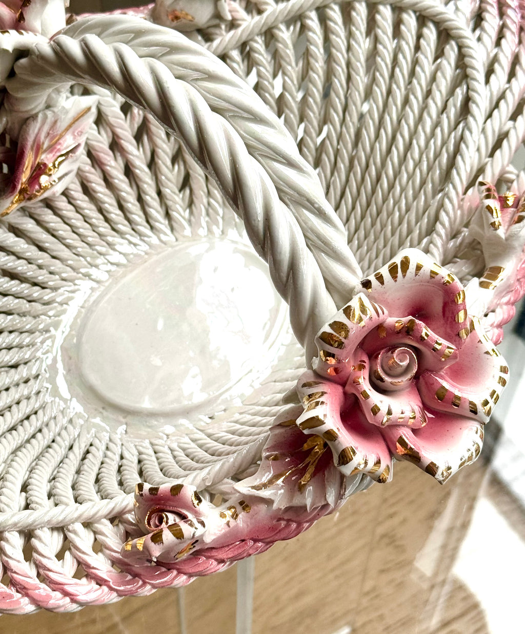 Stor Italiensk porcelænskurv