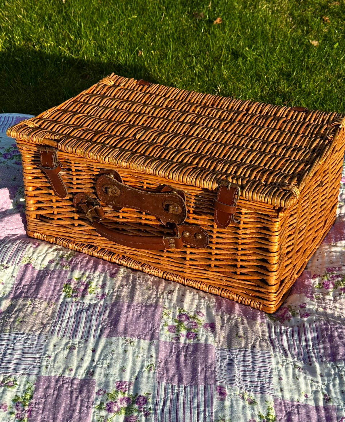 Picnickurv i pileflet med indhold