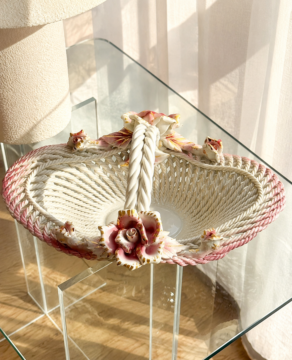 Stor Italiensk porcelænskurv