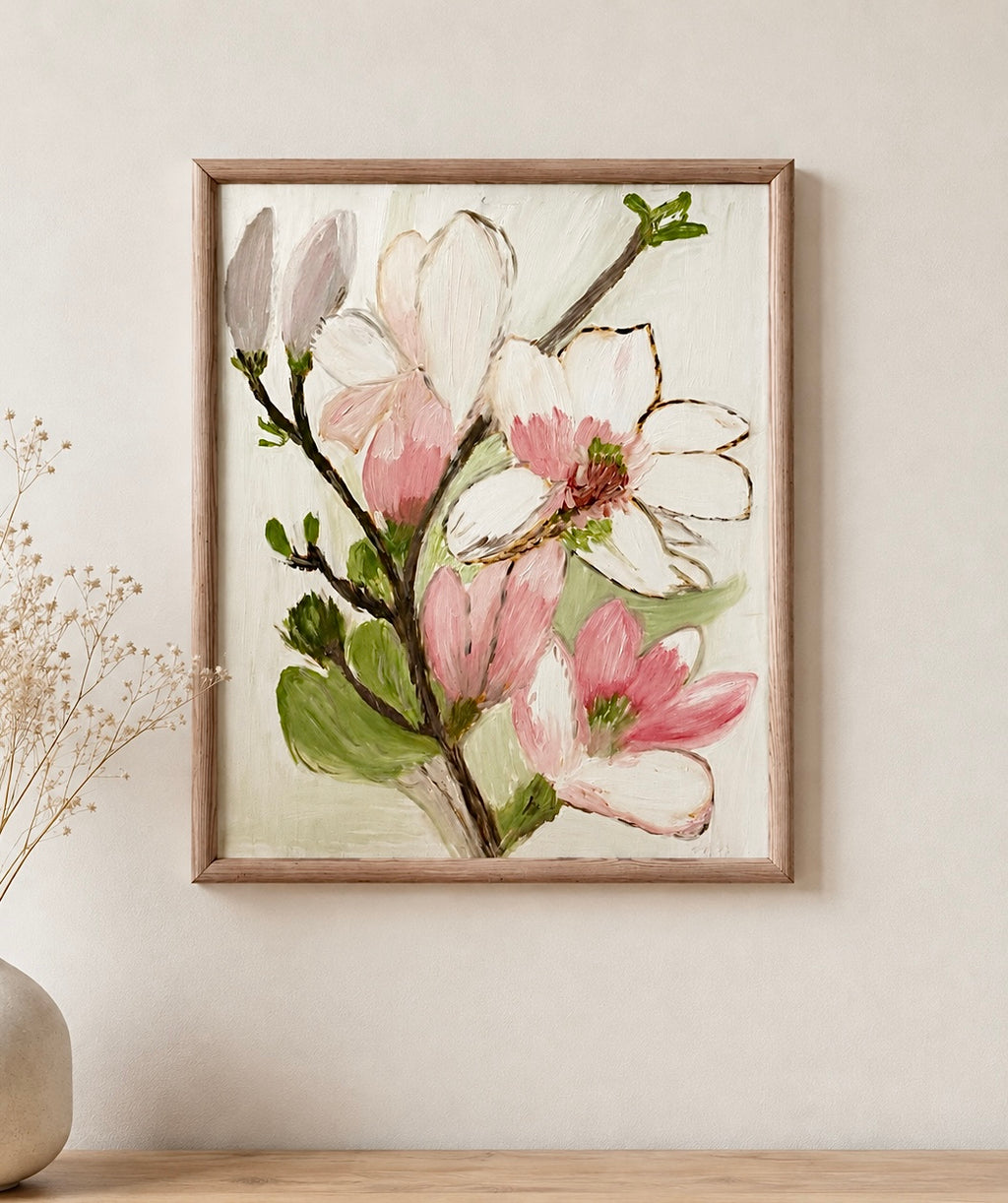 Håndmalet blomstermaleri