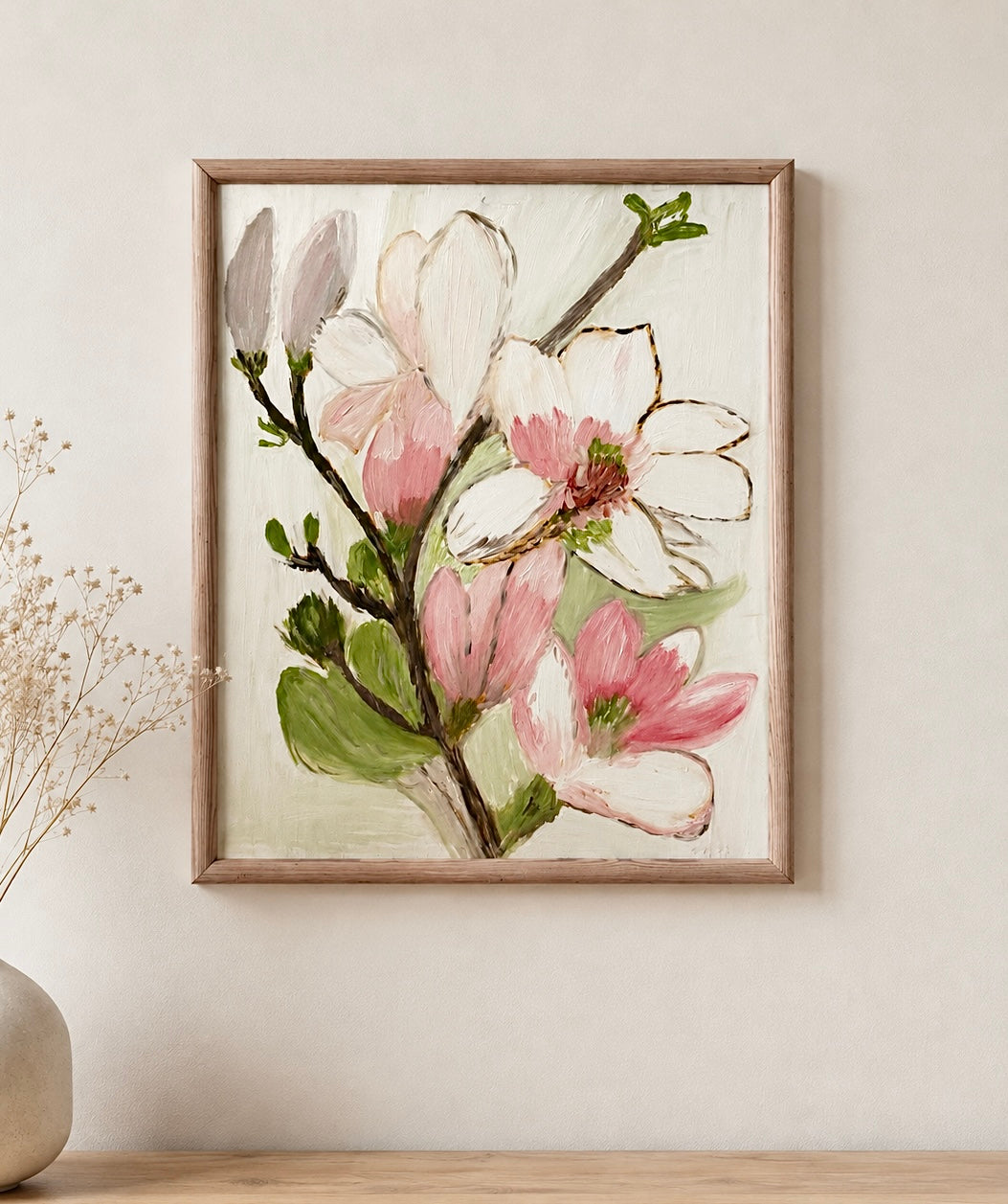 Håndmalet blomstermaleri