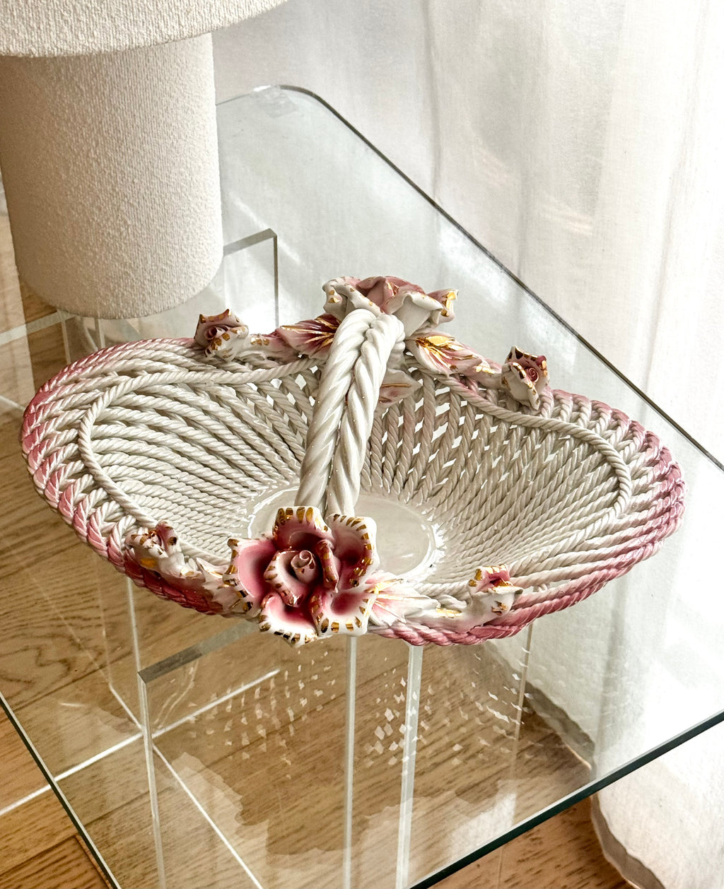 Stor Italiensk porcelænskurv