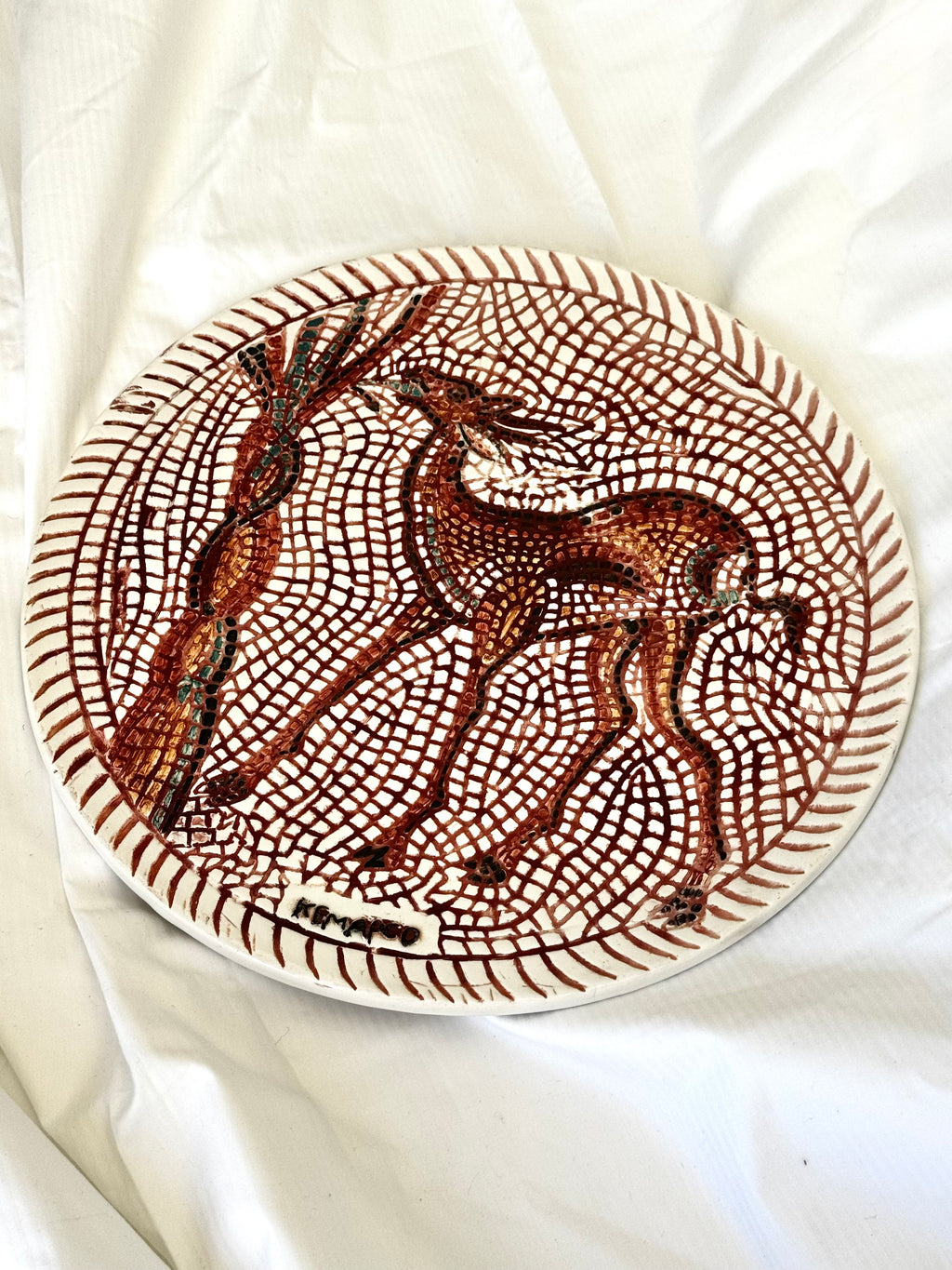 Mosaiktallerken til vægophæng