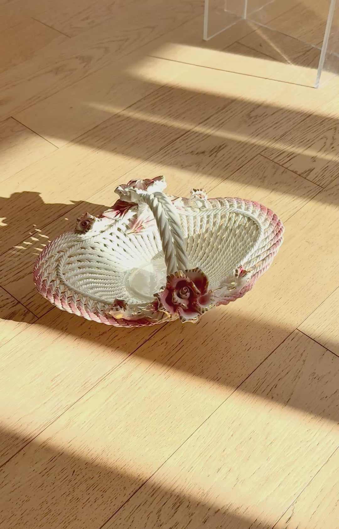 Stor Italiensk porcelænskurv